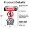 Signmission Pool Closed Do Not Enter Danger Sign, Vinyl Decal, 7in W x 10in L, 2PK OS-2PACK-DS-D-710-V-1636 - alternate 4